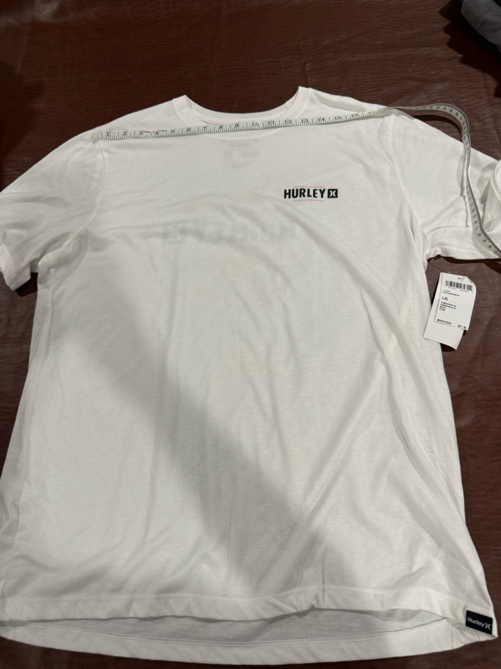 Hurley White Short-Sleeve Logo Tee for Men NWT